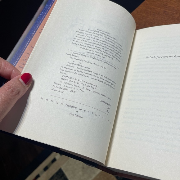 π Fragile Eternity by Melissa Marr (Hardcover Novel) - Picture 7 of 8